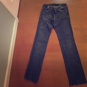 Forever 21 Dark Grey Distressed Jeans Size 3